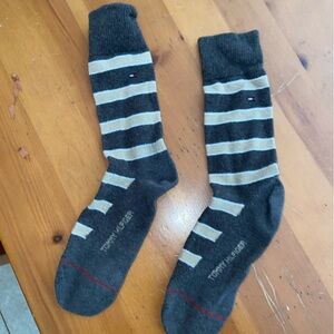 Tommy Hilfiger vintage brown & tan striped socks hipster indie vibes accessories